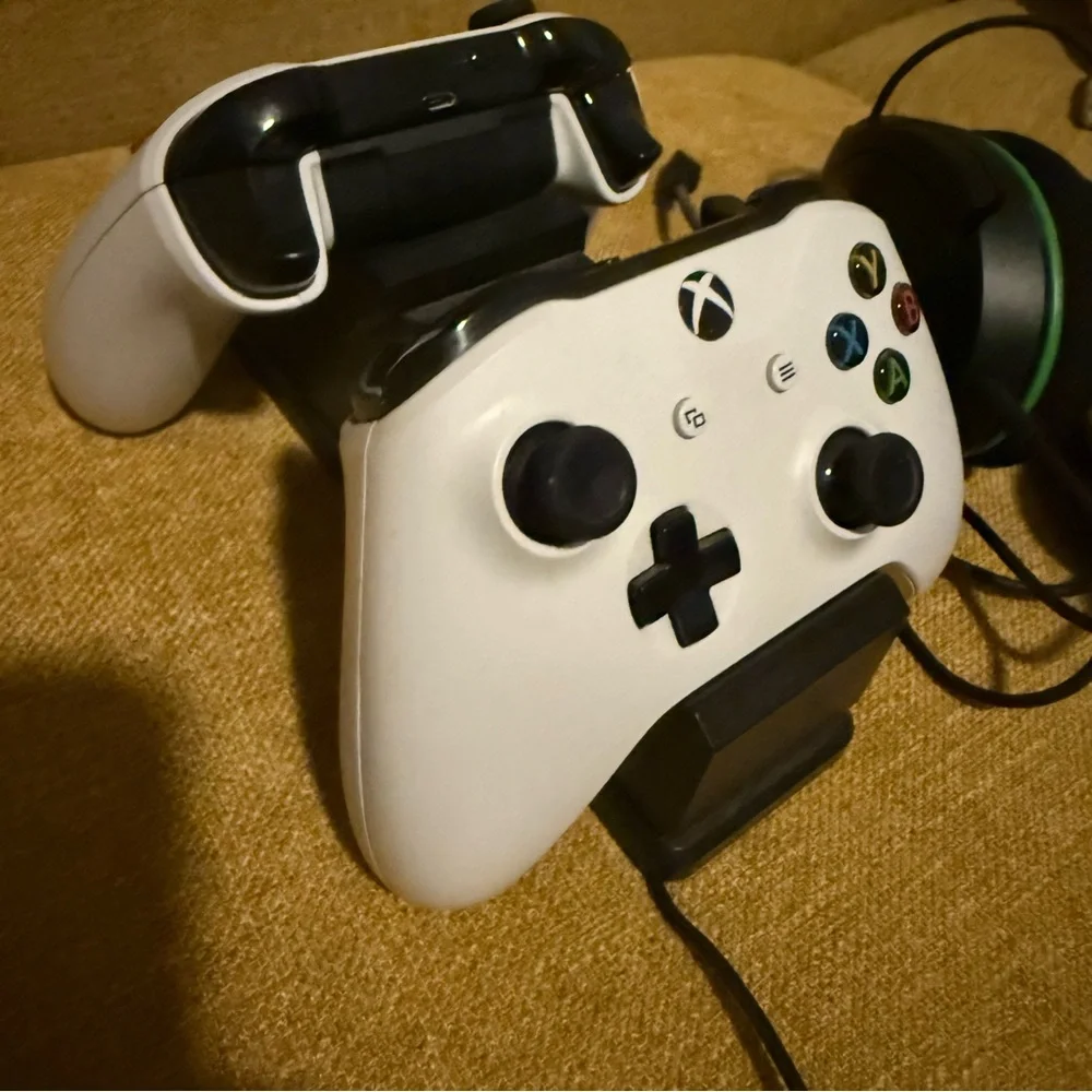 Xbox Series S with two Rechargeable Controllers and headset